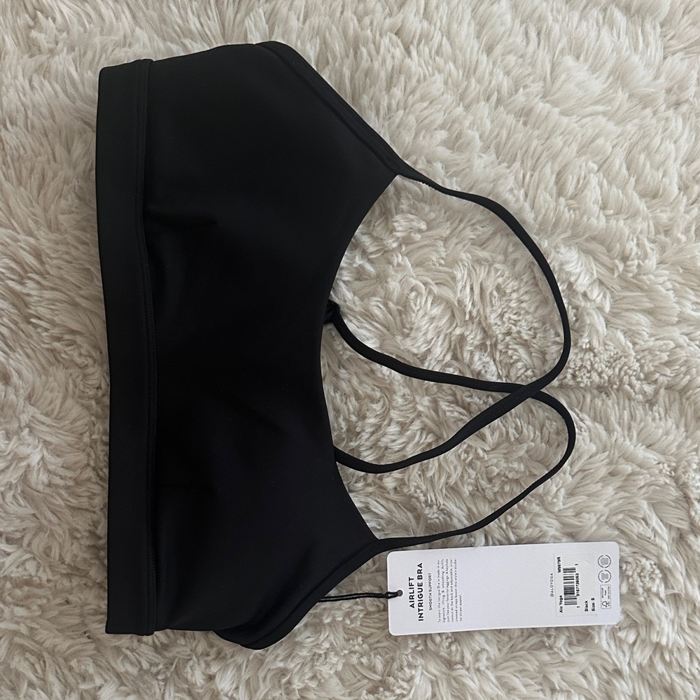 ALO Yoga Black Strappy Sports Bra